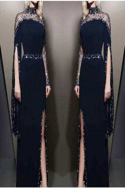 navy blue sheer high neck sheath split evening dresses 2019 long sleeves beaded formal party red carpet evening gowns7685929, Black;red
navy blue sheer high neck sheath split evening dresses 2019 long sleeves beaded formal party red carpet evening gowns7685929, Black;red