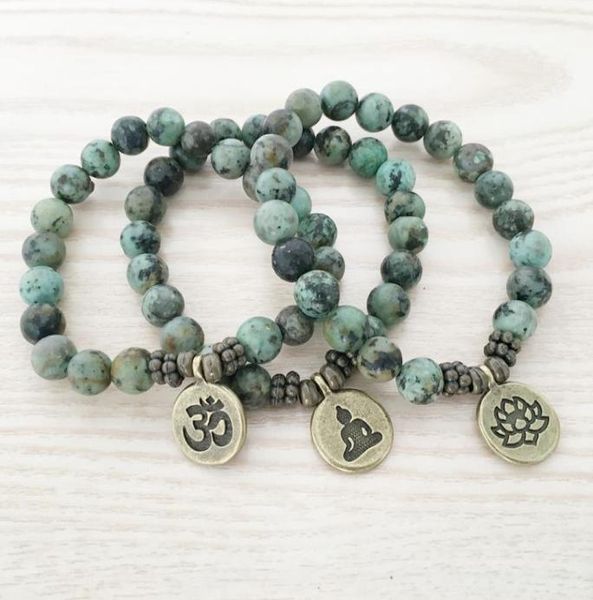 sn1109 natural african turquoise mens bracelet ohm lotus buddha charm bracelet jewelry whole 6651195, Black
sn1109 natural african turquoise mens bracelet ohm lotus buddha charm bracelet jewelry whole 6651195, Black