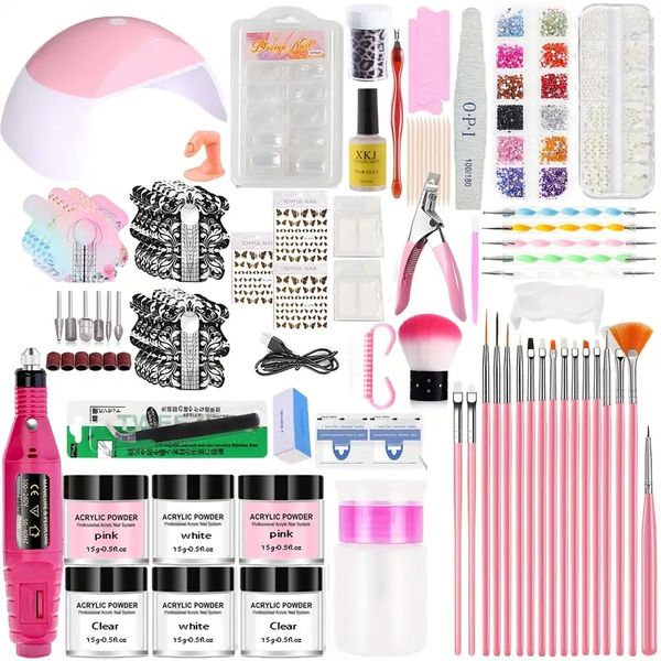 complete acrylic nail kit for beginners - electric nail drill, uv led nail lamp, uv nail dryer, manicure pen & more
complete acrylic nail kit for beginners - electric nail drill, uv led nail lamp, uv nail dryer, manicure pen & more