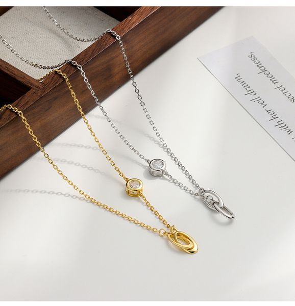 s925 sterling silver water drop shaped interlocking clavicle necklace women's fashion simple summer niche high sense geometric pendant
s925 sterling silver water drop shaped interlocking clavicle necklace women's fashion simple summer niche high sense geometric pendant