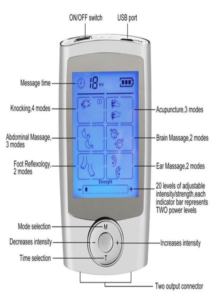 digital 16 modes portable electric pulse tens ems massager machine lcd screen 16 therapy modes dual output massage tool281m5952374
digital 16 modes portable electric pulse tens ems massager machine lcd screen 16 therapy modes dual output massage tool281m5952374