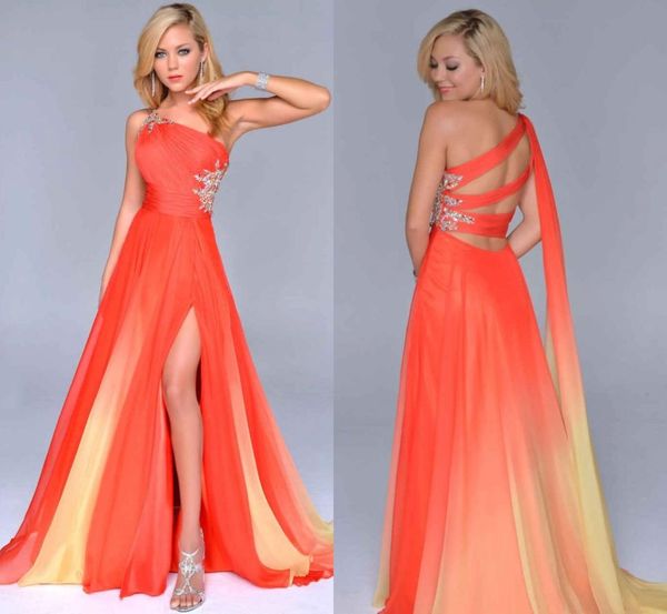 gradient ombre prom dresses orange chiffon side split evening formal gown oneshoulder party dress criss cross straps back beautif6926638, Black
gradient ombre prom dresses orange chiffon side split evening formal gown oneshoulder party dress criss cross straps back beautif6926638, Black