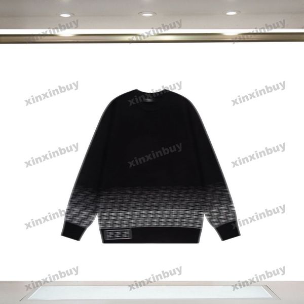 xinxinbuy men women designer sweatshirt hoodie double letter jacquard fabric sweater gray blue black white xs-xl, Black;brown
xinxinbuy men women designer sweatshirt hoodie double letter jacquard fabric sweater gray blue black white xs-xl, Black;brown