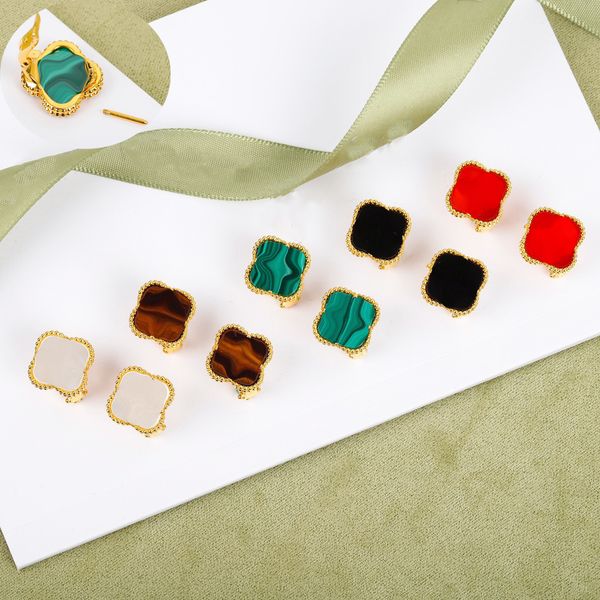 earrings stud designer clover earings stainless elegant for woman four leaf ear clip valentine's mother's day wedding luxury jewel, Golden;silver
earrings stud designer clover earings stainless elegant for woman four leaf ear clip valentine's mother's day wedding luxury jewel, Golden;silver