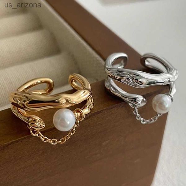 elviragirl 1 pc pearl chain cuff ring for women couples new fashion sweet elegant wedding bride silver color jewelry gifts l230620
elviragirl 1 pc pearl chain cuff ring for women couples new fashion sweet elegant wedding bride silver color jewelry gifts l230620