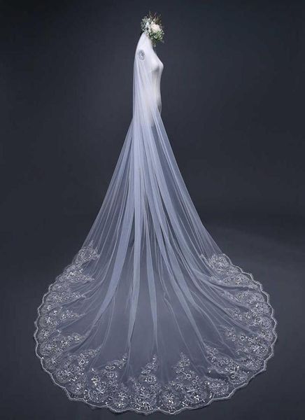 345 meter white ivory cathedral wedding veils long lace edge bridal veil with comb wedding accessories bride veu wedding veil x03972324, Slivery;golden
345 meter white ivory cathedral wedding veils long lace edge bridal veil with comb wedding accessories bride veu wedding veil x03972324, Slivery;golden
