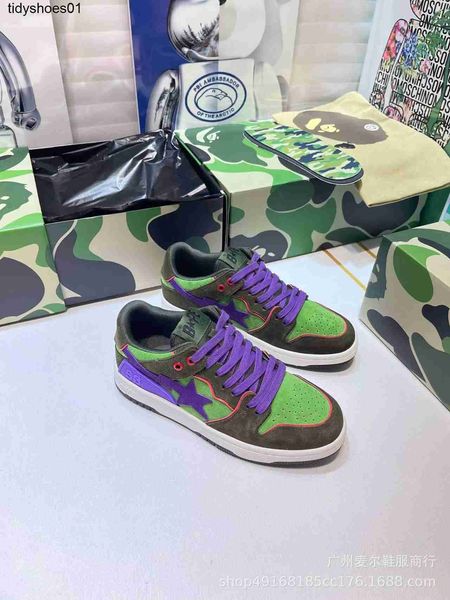 bapess stayb skate shoe tide board same color contrast meteor grey purple green low casual color contrast sneakers, Black
bapess stayb skate shoe tide board same color contrast meteor grey purple green low casual color contrast sneakers, Black