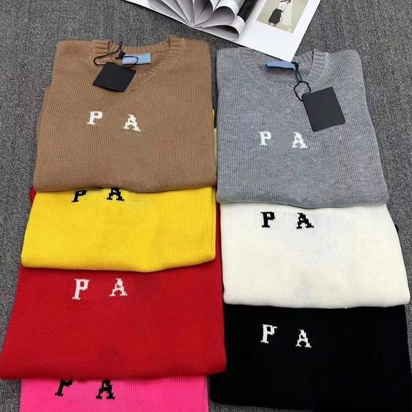 designer sweater luxury men women sweater letter embroidery pullover prad classic knitwear autumn winter keep warm knit top, White;black
designer sweater luxury men women sweater letter embroidery pullover prad classic knitwear autumn winter keep warm knit top, White;black
