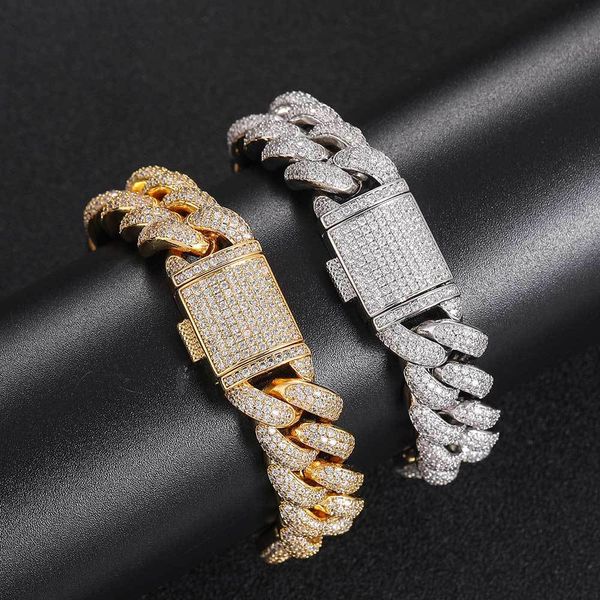 link bracelets 15mm hip hop diamond iced out prong jewelry for men cuban bracelet, Black
link bracelets 15mm hip hop diamond iced out prong jewelry for men cuban bracelet, Black