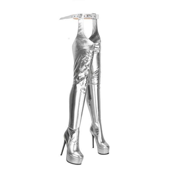 boots 2023 racing party silver super high heels over knee belt jumpsuit 35 45 night club t stage performance 230810, Black
boots 2023 racing party silver super high heels over knee belt jumpsuit 35 45 night club t stage performance 230810, Black