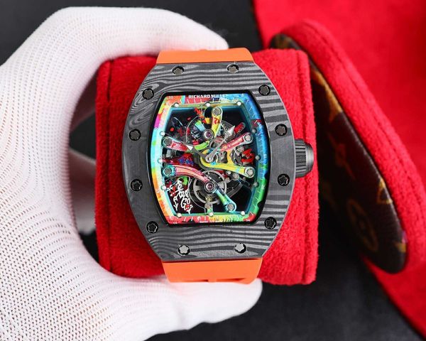 rm68-01 real tourbillon watch fantasic superb men wrist watches zwq9 high-end quality mechanical uhr all ti/carbon fiber case montre richar, Slivery;brown
rm68-01 real tourbillon watch fantasic superb men wrist watches zwq9 high-end quality mechanical uhr all ti/carbon fiber case montre richar, Slivery;brown