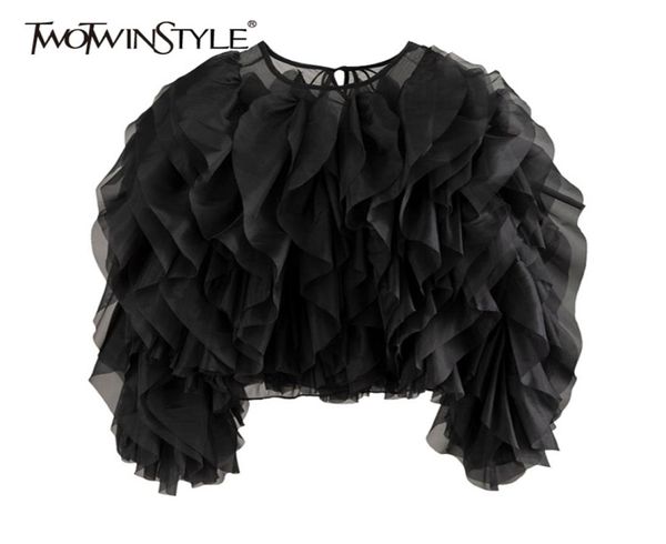 twotwinstyle vintage patchwork ruffle shirt for women o neck lantern long sleeve solid elegant blouse female fashion style 2203017845373, White
twotwinstyle vintage patchwork ruffle shirt for women o neck lantern long sleeve solid elegant blouse female fashion style 2203017845373, White