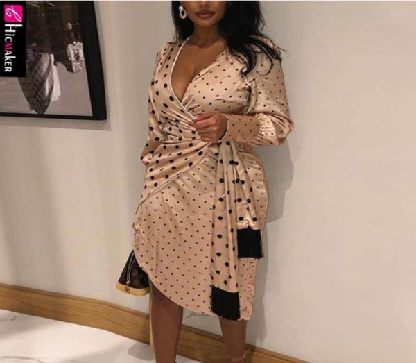 women polka dot spliced wrap dress vneck long sleeve spring fall elegant bodycon party dress y2004182381328, Black;pink
women polka dot spliced wrap dress vneck long sleeve spring fall elegant bodycon party dress y2004182381328, Black;pink