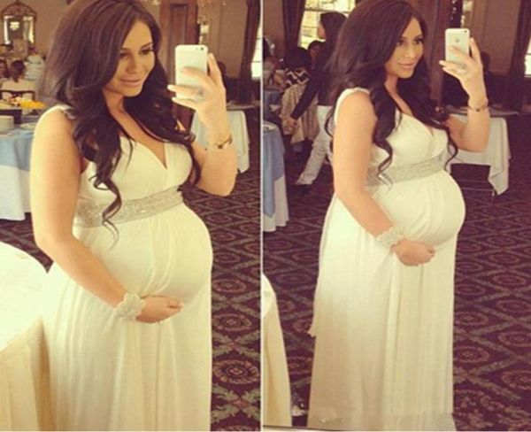 pregnant woman wedding dress new sheath baby shower v neck chiffon crystal beaded long party bridal gowns custom made floor length9572737, White
pregnant woman wedding dress new sheath baby shower v neck chiffon crystal beaded long party bridal gowns custom made floor length9572737, White
