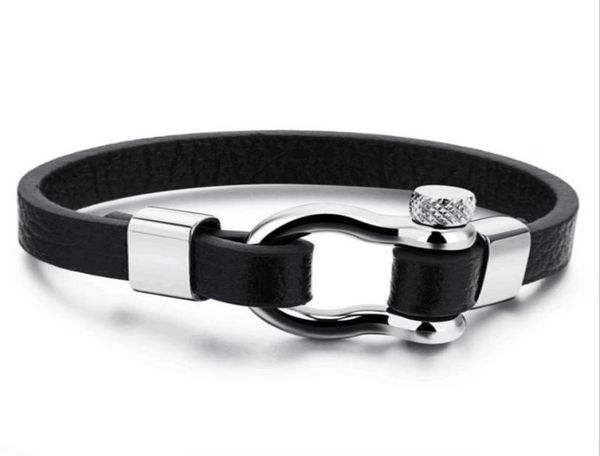 stainless steel shackle buckle leather survival bracelet men nautical sailor surfer wristband jewelry80376958306093, Golden;silver
stainless steel shackle buckle leather survival bracelet men nautical sailor surfer wristband jewelry80376958306093, Golden;silver