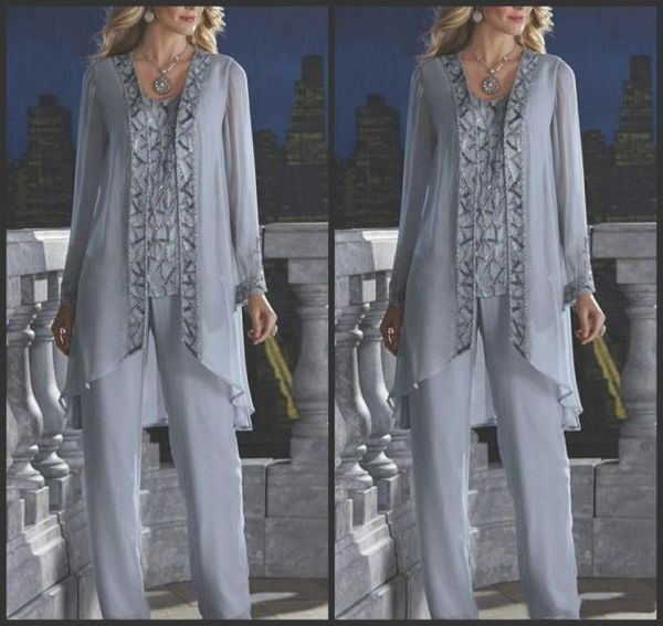 new mother of the bride groom 3 piece pant suit silver chiffon beach wedding mothers dress long sleeves beads formal evening wear1584590, Black;red
new mother of the bride groom 3 piece pant suit silver chiffon beach wedding mothers dress long sleeves beads formal evening wear1584590, Black;red