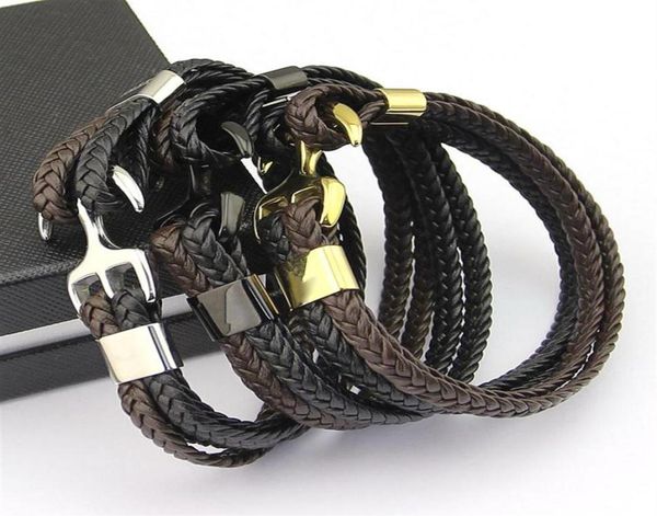 316l stainless steel anchor skull genuine braided woven leather bracelet flat316r3455549, Golden;silver
316l stainless steel anchor skull genuine braided woven leather bracelet flat316r3455549, Golden;silver