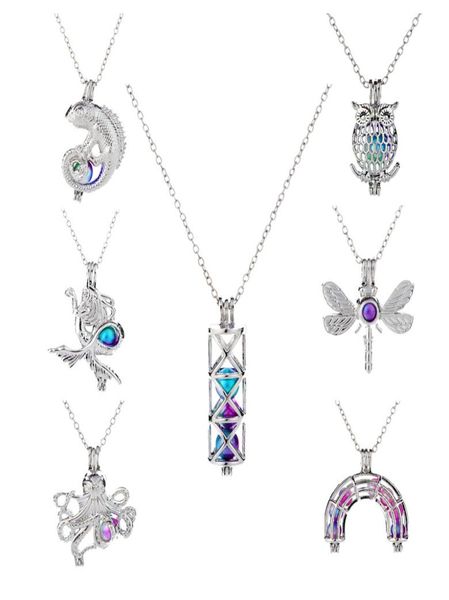 colorful pearl cage pendant necklaces lizard mermaid dragonfly owl ocs cylinder arch bridge animal charm for women fashion jew7166349, Silver
colorful pearl cage pendant necklaces lizard mermaid dragonfly owl ocs cylinder arch bridge animal charm for women fashion jew7166349, Silver