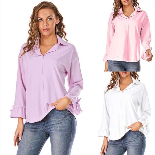 spring and summer womens long sleeved shirt street fashioned loose pure color large sized flare for women, White
spring and summer womens long sleeved shirt street fashioned loose pure color large sized flare for women, White
