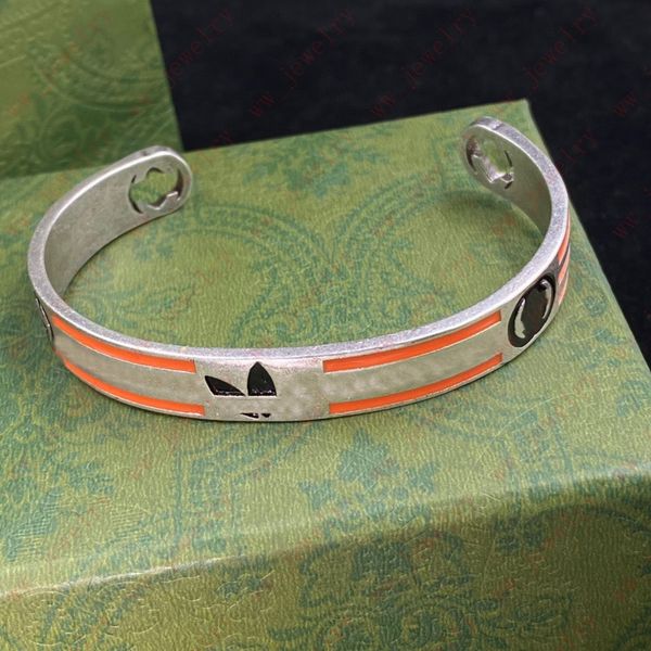 designer wide cuff simple fashion antique silver material black/orange enamel alphabet bracelet, for men and women, valentine's day, ch, White
designer wide cuff simple fashion antique silver material black/orange enamel alphabet bracelet, for men and women, valentine's day, ch, White