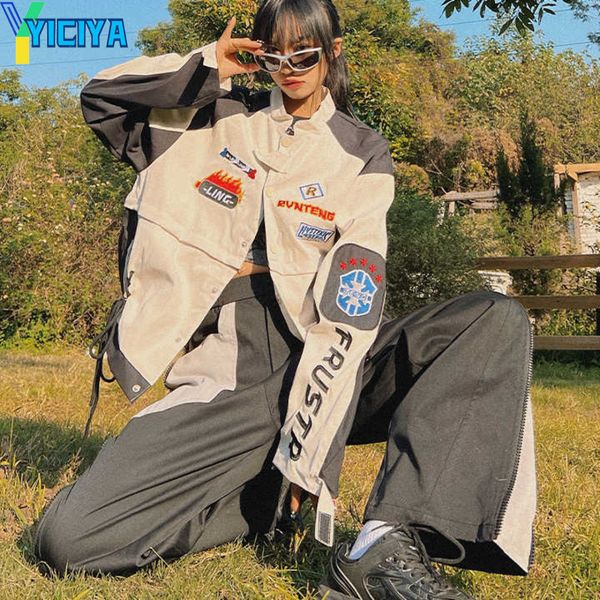 womens jackets yiciya jacket bomber women detachable oversize varsity outerwear american y2k racing baseball jacket met 230809, Black;brown
womens jackets yiciya jacket bomber women detachable oversize varsity outerwear american y2k racing baseball jacket met 230809, Black;brown