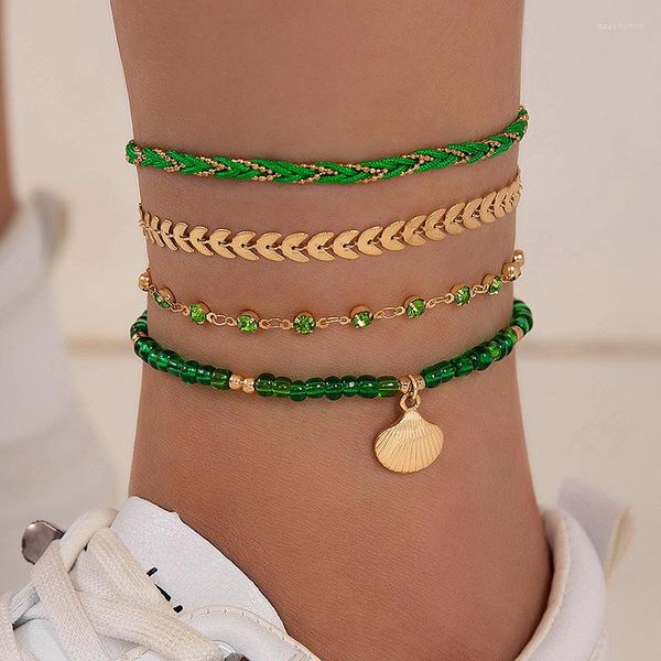 anklets natasha summer shell four layer anklet women beaded hand-braided rope chain decoration girls beach leaf pendant foot bracelet, Red;blue
anklets natasha summer shell four layer anklet women beaded hand-braided rope chain decoration girls beach leaf pendant foot bracelet, Red;blue