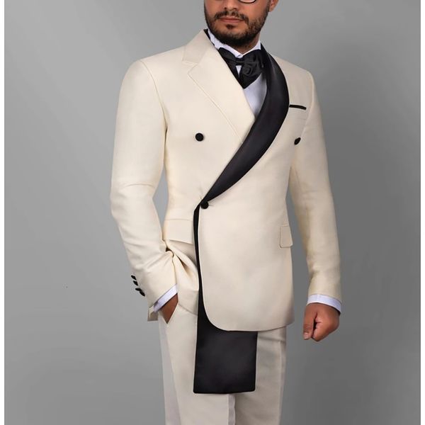 men's suits blazers beige blazer formal double breasted two piece jacket pants 2023 terno costume hombre leisure prom wedding groom cus, White;black
men's suits blazers beige blazer formal double breasted two piece jacket pants 2023 terno costume hombre leisure prom wedding groom cus, White;black