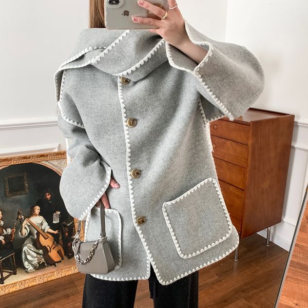 womens everjoo 22fw new toteme single-breasted tassel scarf wool coat women black, Black;brown
womens everjoo 22fw new toteme single-breasted tassel scarf wool coat women black, Black;brown