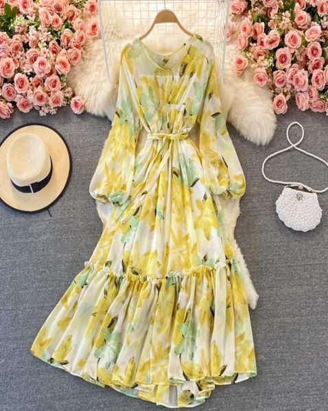 casual dresses autumn women floral chiffon midi dress bohemian flower printed ruffles vestido elegant puff long sleeve loose robe 8642021, Black;gray
casual dresses autumn women floral chiffon midi dress bohemian flower printed ruffles vestido elegant puff long sleeve loose robe 8642021, Black;gray