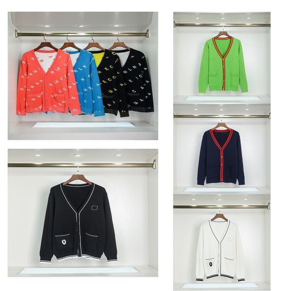 designers sweater cardigan long sleeve letter printed sweaters casual multicolor round neck autumn winter keep warm comfortable 8 styles, White;black
designers sweater cardigan long sleeve letter printed sweaters casual multicolor round neck autumn winter keep warm comfortable 8 styles, White;black