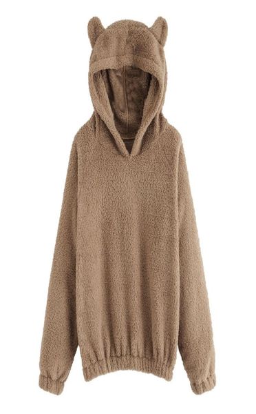 women hoodies sweatshirt kawaii fleece fur coat 2018 winter warm teddy bear ears soft jacket thick coat hooded outwears sudadera m3251493, Black
women hoodies sweatshirt kawaii fleece fur coat 2018 winter warm teddy bear ears soft jacket thick coat hooded outwears sudadera m3251493, Black