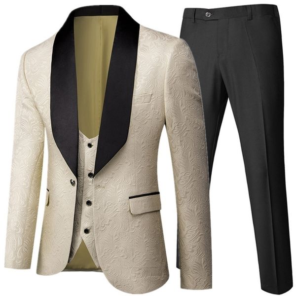 men's suits blazers banquet feather embossing process designer blazer jacket pants vest men ehioe 2023 suit coat waistcoat trouser 3 pi, White;black
men's suits blazers banquet feather embossing process designer blazer jacket pants vest men ehioe 2023 suit coat waistcoat trouser 3 pi, White;black