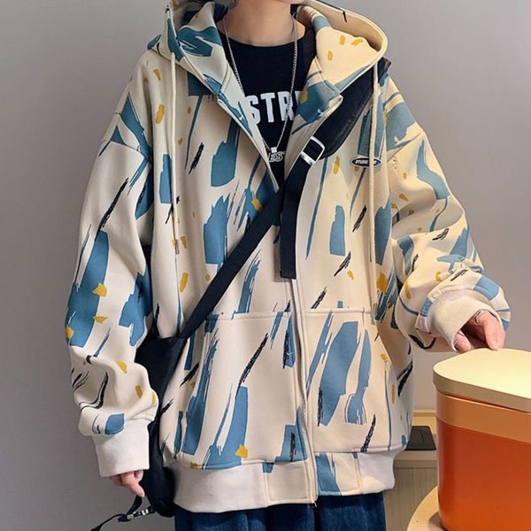 mens jackets fashion hooded zipper spliced pockets loose printed coats clothing autumn oversized casual allmatch 230810, Black;brown
mens jackets fashion hooded zipper spliced pockets loose printed coats clothing autumn oversized casual allmatch 230810, Black;brown