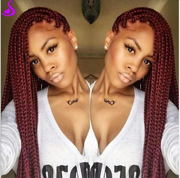 180density burgundy braided wig with baby hair heat resistant synthetic lace front wigs for black women1907641
180density burgundy braided wig with baby hair heat resistant synthetic lace front wigs for black women1907641