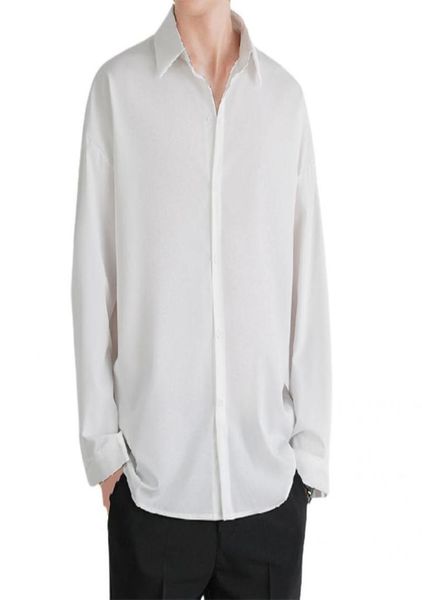 men039s casual shirts korean fashion drape for men long sleeve shirt turndown collar soft buttons closure solid color 400642, White;black
men039s casual shirts korean fashion drape for men long sleeve shirt turndown collar soft buttons closure solid color 400642, White;black
