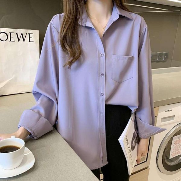 item shirts spring blouse womens retro hong kong style chiffon silky smooth temperament long sleeved, White
item shirts spring blouse womens retro hong kong style chiffon silky smooth temperament long sleeved, White