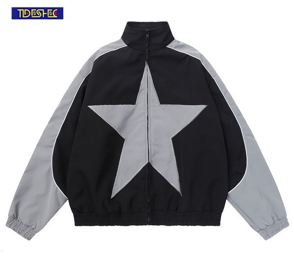 men's jackets men women vintage star patchwork pattern harajuku y2k windbreaker coat streetwear zipper outerwear oversized jacket 23080, Black;brown
men's jackets men women vintage star patchwork pattern harajuku y2k windbreaker coat streetwear zipper outerwear oversized jacket 23080, Black;brown