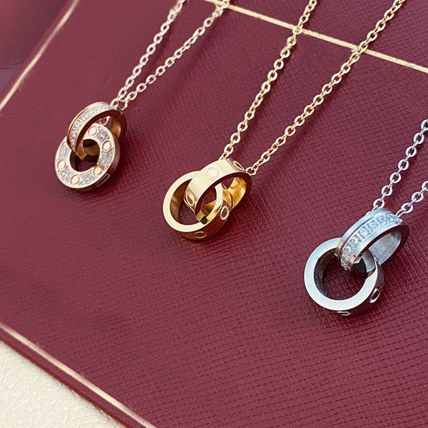 designer necklace designer jewelry clover necklace fashion classic luxury brand 18k gold double ring couple women pendant necklaces for vale, Silver
designer necklace designer jewelry clover necklace fashion classic luxury brand 18k gold double ring couple women pendant necklaces for vale, Silver