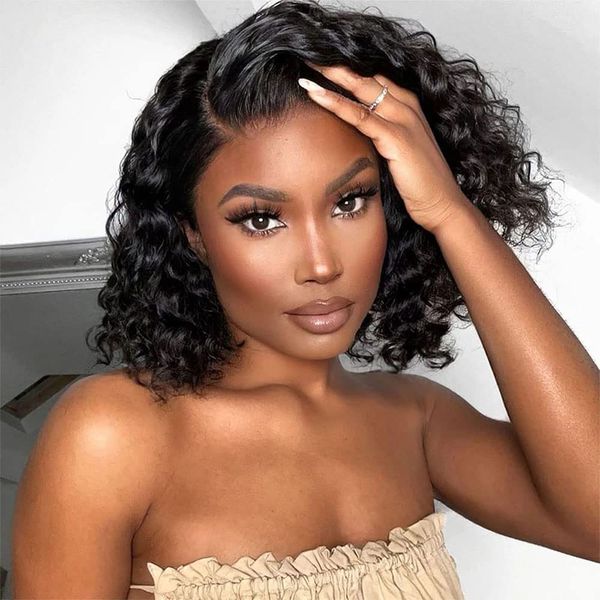 short bob water wave wig natural color 13x6 hd lace front wig short bob human hair wigs pre plucked glueless wigs, Black
short bob water wave wig natural color 13x6 hd lace front wig short bob human hair wigs pre plucked glueless wigs, Black