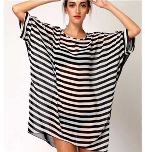 women loose bat shirt chiffon oneck 2021 black and white striped beach swimwear cover streetwear women039s blous6247097
women loose bat shirt chiffon oneck 2021 black and white striped beach swimwear cover streetwear women039s blous6247097