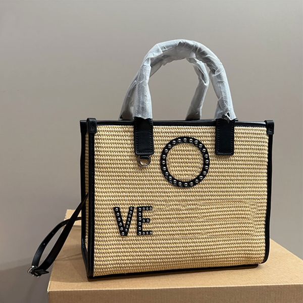 straw weave tote shopping bag women handbags purse rivet decoration leather handle strap magnetic button inside zipper pocket square hand po
straw weave tote shopping bag women handbags purse rivet decoration leather handle strap magnetic button inside zipper pocket square hand po