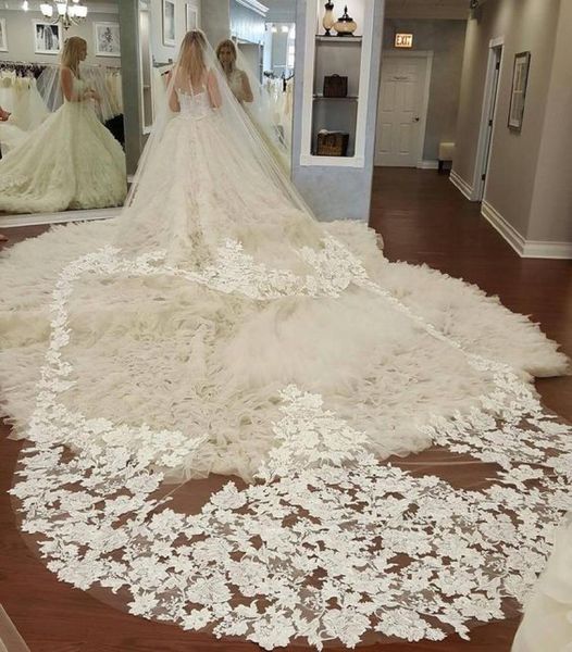amazing 5m one layer wedding veils lace appliqued long cathedral length veils custom made tulle ivory bridal veil9677802, Black
amazing 5m one layer wedding veils lace appliqued long cathedral length veils custom made tulle ivory bridal veil9677802, Black