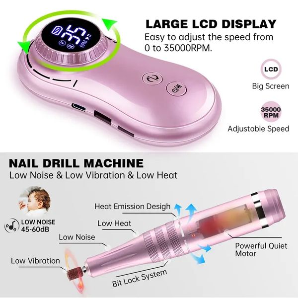 56-piece professional electric manicure & pedicure kit - rechargeable nail drill, clippers & more
56-piece professional electric manicure & pedicure kit - rechargeable nail drill, clippers & more