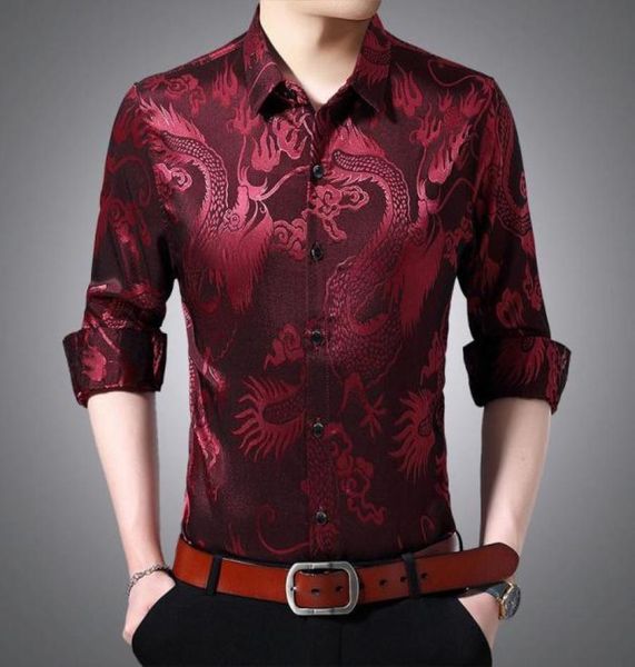 men039s casual shirts shirt silk men39s summer autumn thin business long sleeve dragon print cool and breathablemen039s1603794, White;black
men039s casual shirts shirt silk men39s summer autumn thin business long sleeve dragon print cool and breathablemen039s1603794, White;black