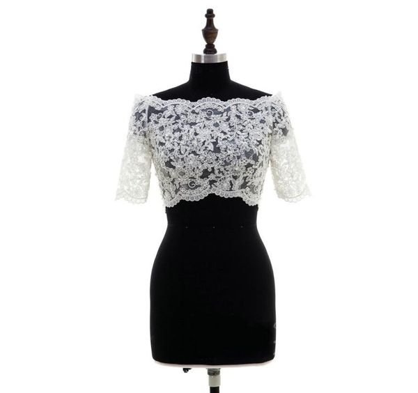 fashion 2022 lace bridal bolero off the shoulder half sleeves wedding jackets illusion button back wedding accessories wedding bol1863402, White
fashion 2022 lace bridal bolero off the shoulder half sleeves wedding jackets illusion button back wedding accessories wedding bol1863402, White