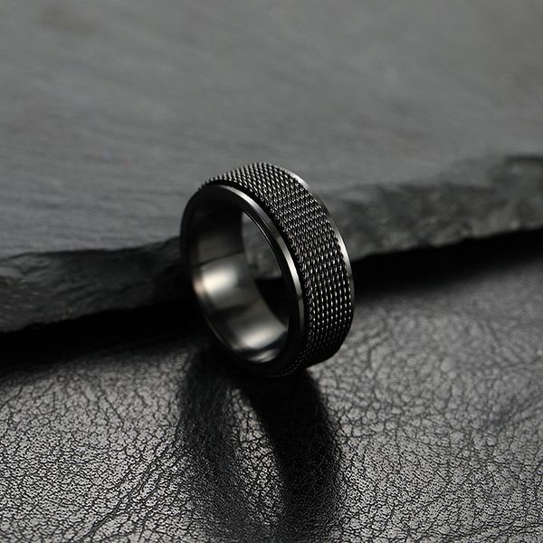 

Cool Design Good Lucky Turnable Stainless Steel Ring Jewelry for Men Gift