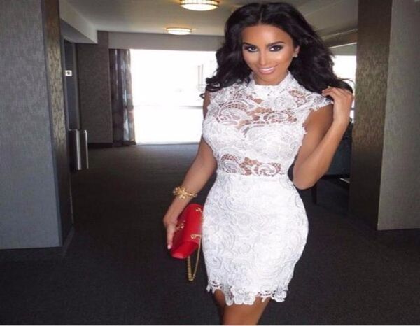 charming mini short party dresses white lace women fromal prom gown high neck see through cocktail dresses robe de3212113, Black
charming mini short party dresses white lace women fromal prom gown high neck see through cocktail dresses robe de3212113, Black