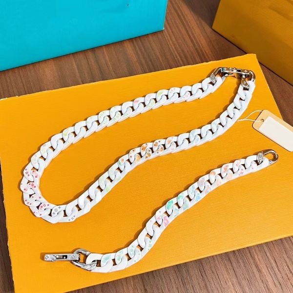 the new summer spray colored bracelet and necklace consist of polished and worn enamel crystal links, Black
the new summer spray colored bracelet and necklace consist of polished and worn enamel crystal links, Black