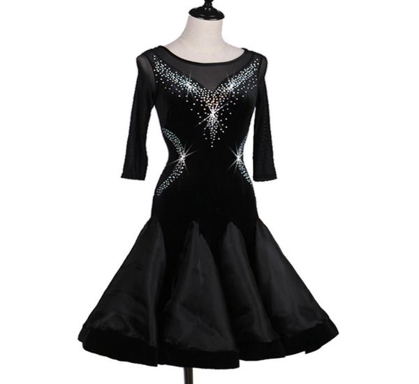 black adult/girl latin dance dress salsa tango cha cha ballroom competition dance dress mesh stitching rhine velvet dress custom 0095408979, Black;red
black adult/girl latin dance dress salsa tango cha cha ballroom competition dance dress mesh stitching rhine velvet dress custom 0095408979, Black;red