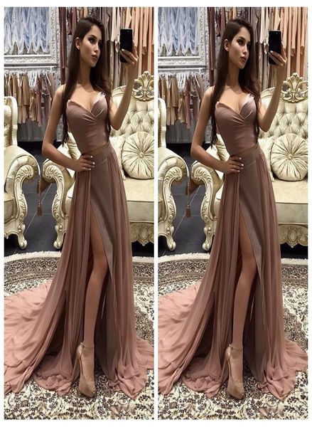 two pieces dress 2018 v neck long evening dresses a line side split spaghetti straps formal prom gown party wear8483840, Black;red
two pieces dress 2018 v neck long evening dresses a line side split spaghetti straps formal prom gown party wear8483840, Black;red